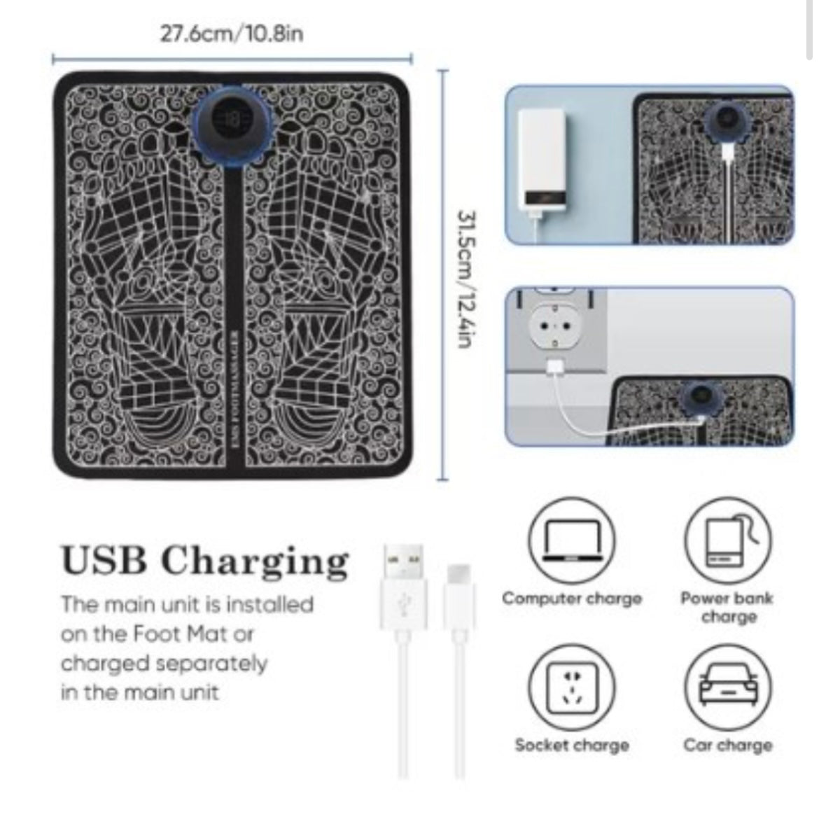 Masajeador de pies eléctrico portátilUSB